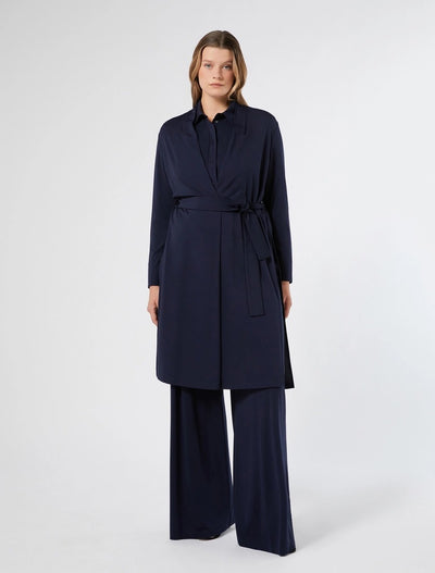 SPOLVERINO IN JERSEY PUNTO STOFFA - BLU MARINO