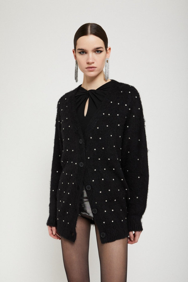OTTO D’AME - CARDIGAN CON STRASS