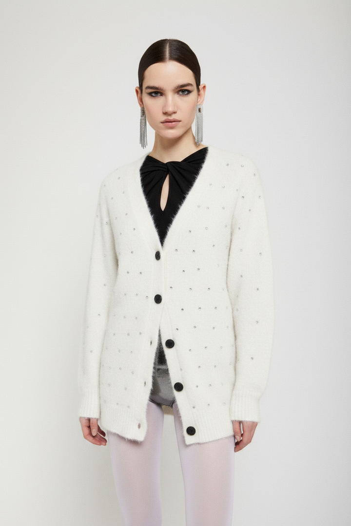 OTTO D’AME - CARDIGAN CON STRASS