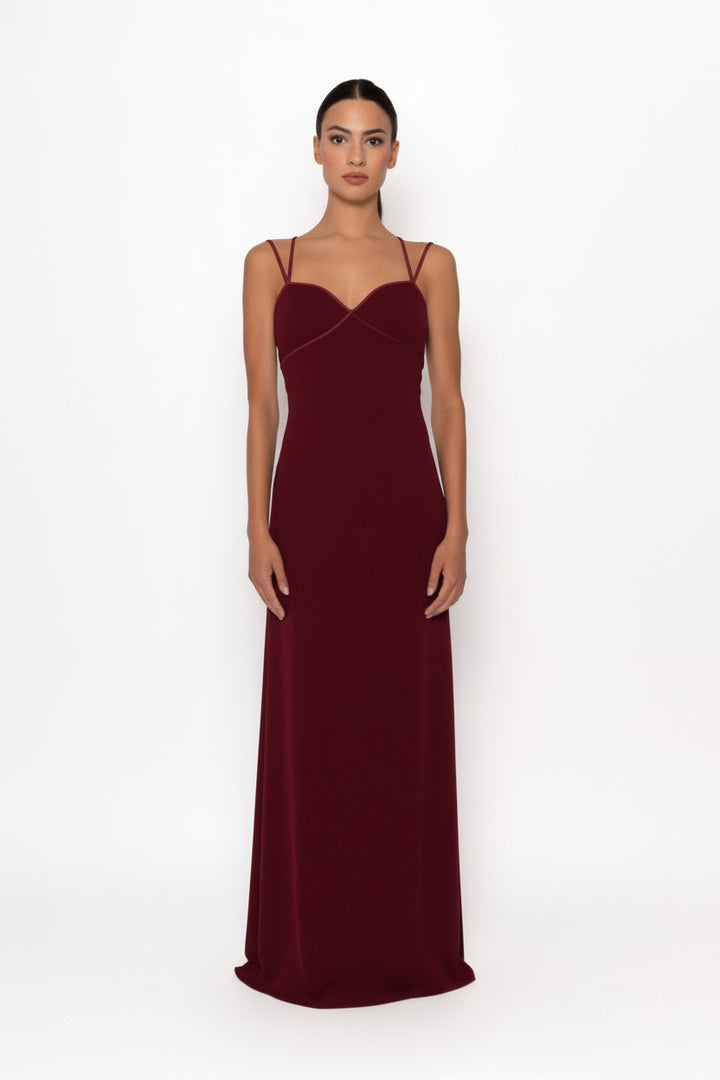 ARGGIDO - ABITO LUNGO ELEGANTE CON SPALLINE SOTTILI