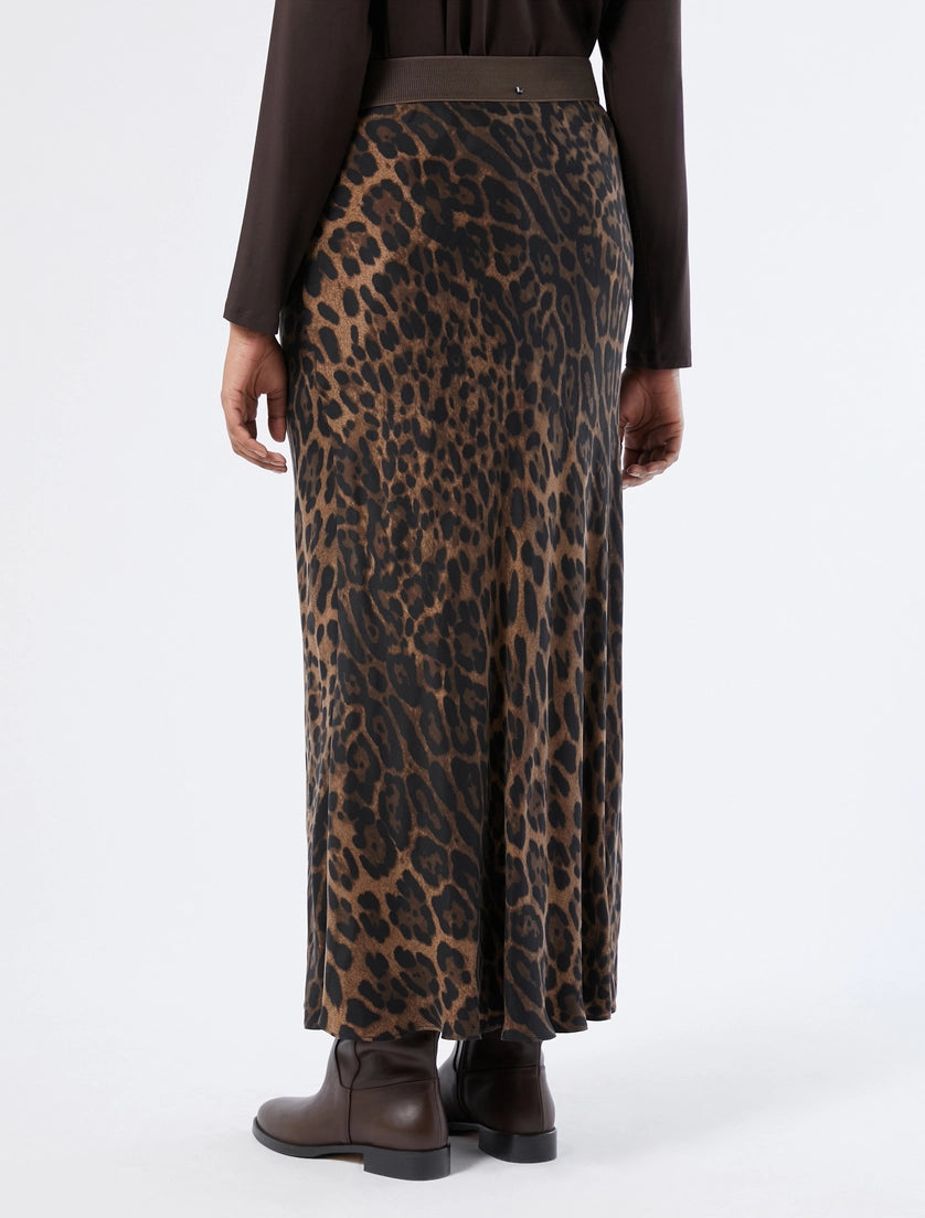 GONNA IN TWILL STAMPATO - NERO