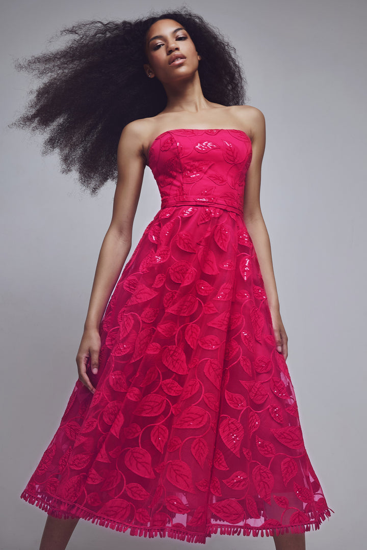 ALLURE - ABITO MIDI SENZA SPALLINE