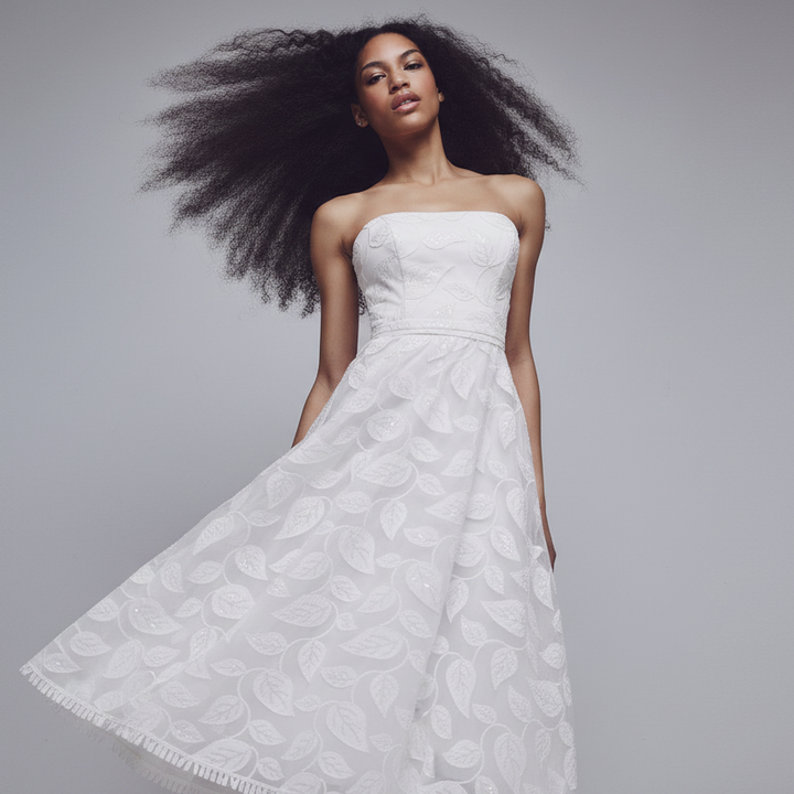 ALLURE - ABITO MIDI SENZA SPALLINE