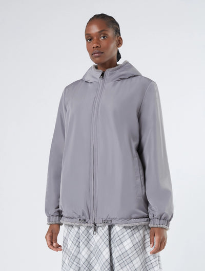 GIACCA REVERSIBILE DALLA TEXTURE SOFFICE - GRIGIO MEDIO