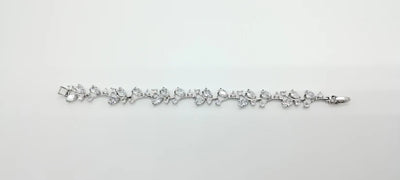 Bracciale di zirconi crystal con rodiatura color argento