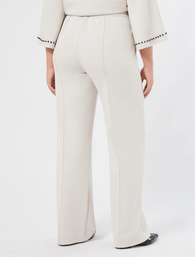 PANTALONI IN JERSEY SCUBA CON STRASS