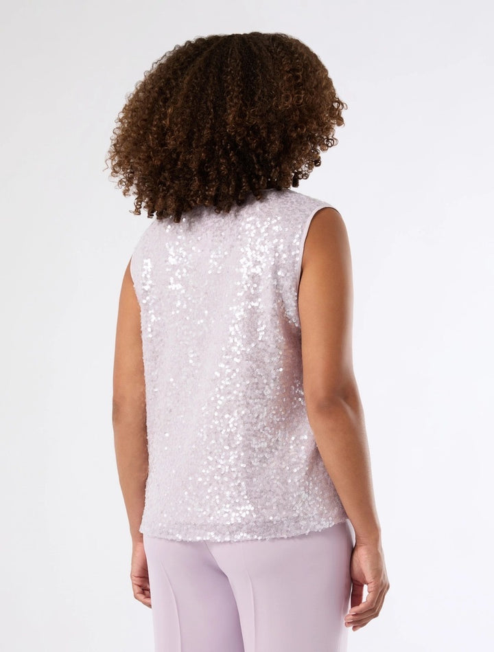 PERSONA - TOP IN PAILLETTES DALLA LINEA DRITTA