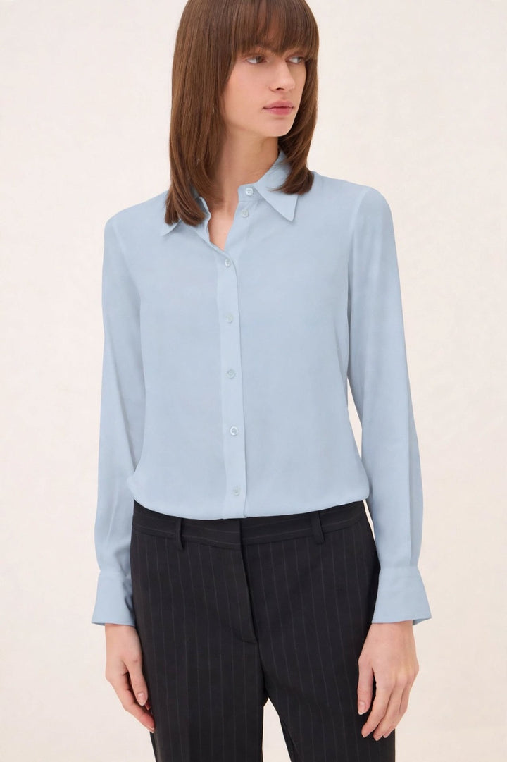 OTTO D’AME - CAMICIA REGULAR IN MISTO SETA