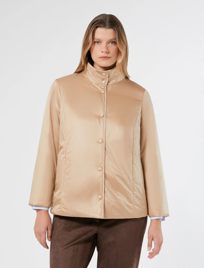 IMBOTTITO IN TELA DI NYLON CANGIANTE - BEIGE