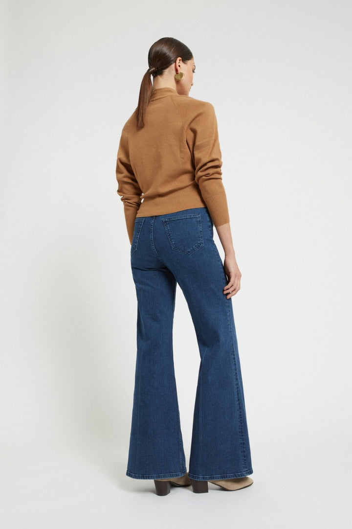 OTTO D’AME - JEANS PALAZZO A VITA ALTA CON TASCHE
