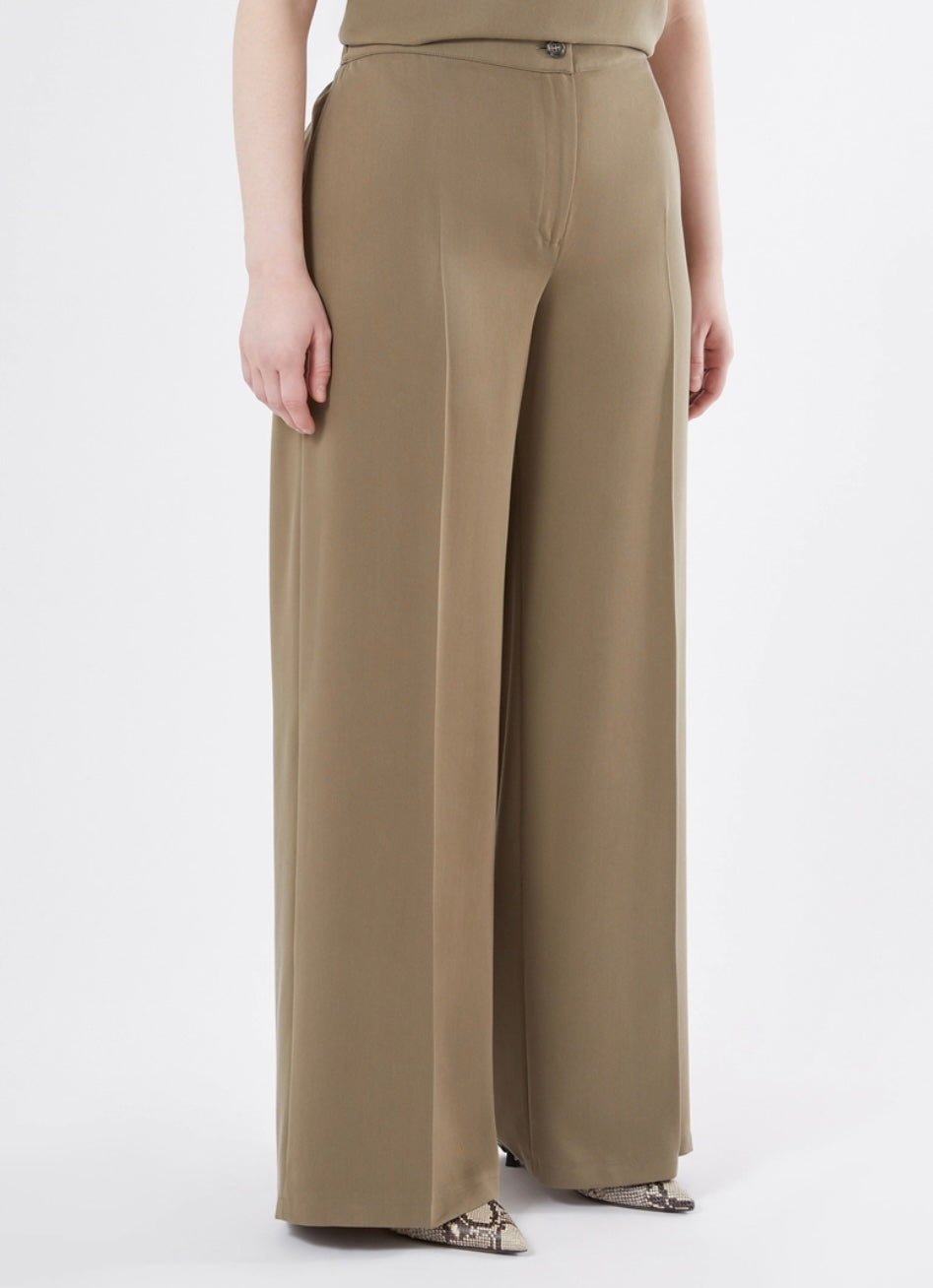 PERSONA - TENCEL LINEA AMPIA CHIUSURA CON ZIP E BOTTONE INSERTO ELASTICO IN VITA SUL RETRO PIEGA STIRATA