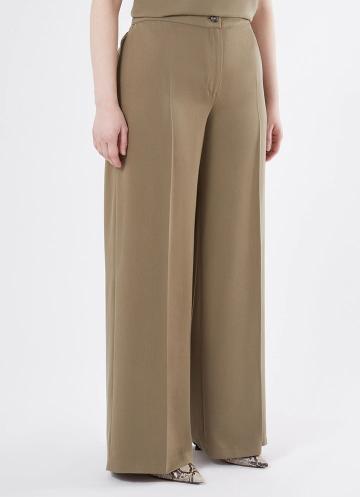 PERSONA - TENCEL LINEA AMPIA CHIUSURA CON ZIP E BOTTONE INSERTO ELASTICO IN VITA SUL RETRO PIEGA STIRATA