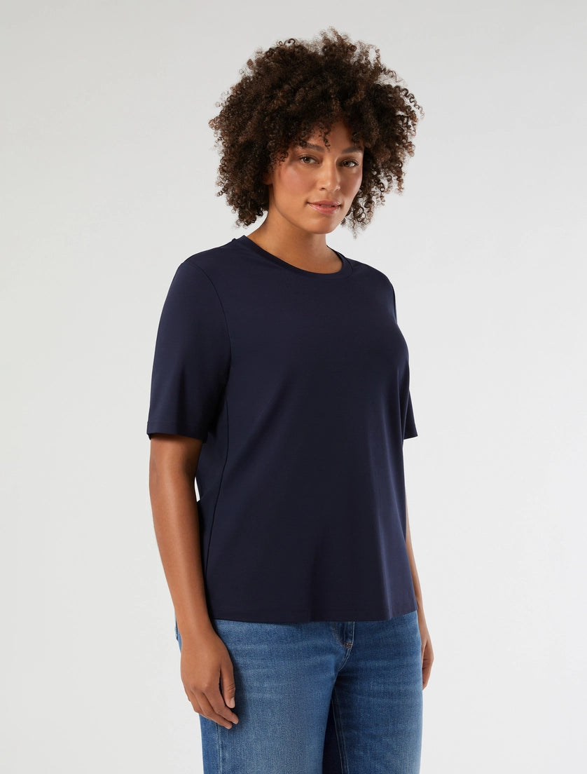 T-SHIRT IN JERSEY - BLU MARINO