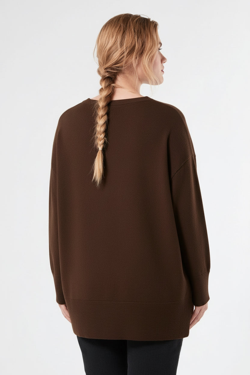 PERSONA - MAGLIA IN PURA LANA, DALLA LINEA DRITTA