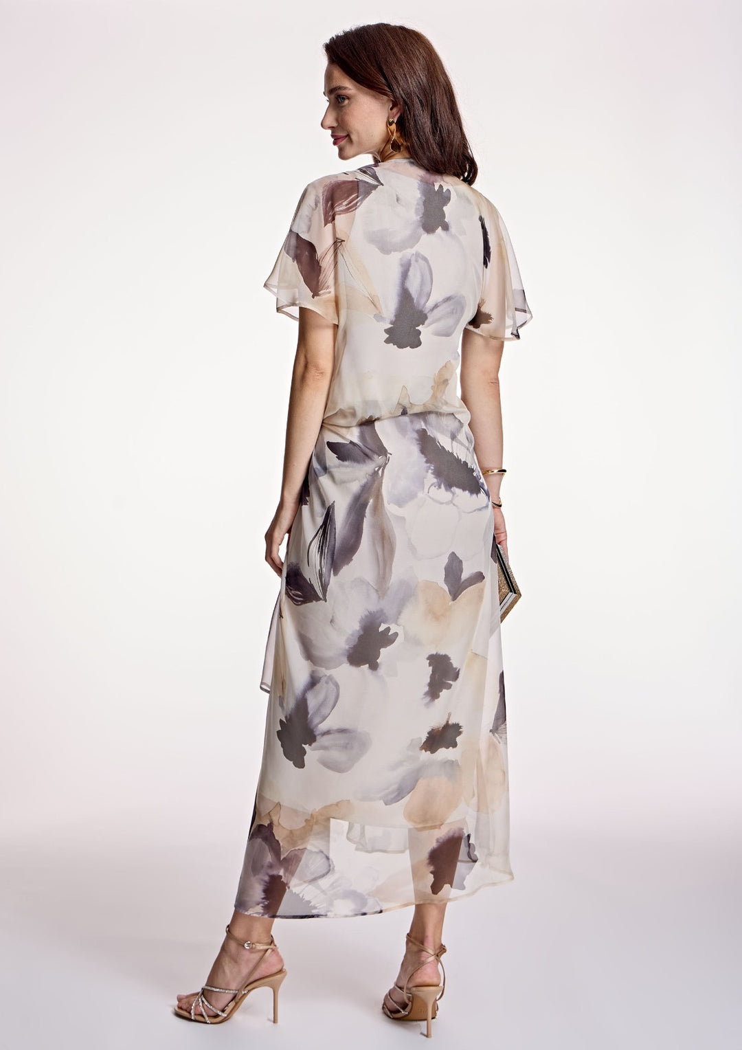 ALBA CONDE - ABITO MIDI IN GEORGETTE