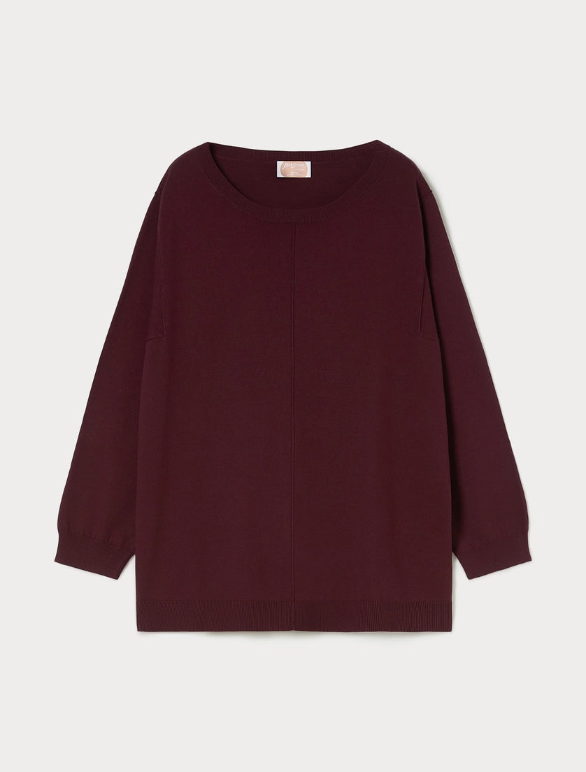MAGLIA IN VISCOSA - ROSSO MARRONE