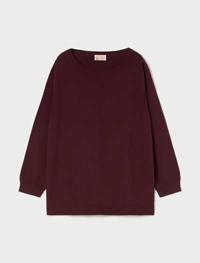 MAGLIA IN VISCOSA - ROSSO MARRONE