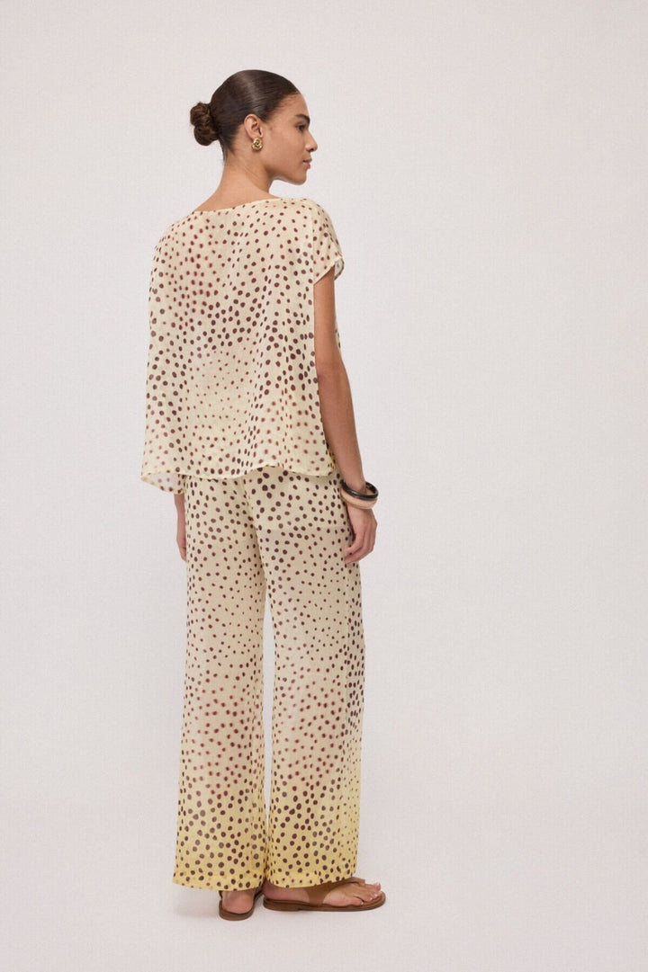 OTTO D’AME - PANTALONI PALAZZO CON ELASTICO