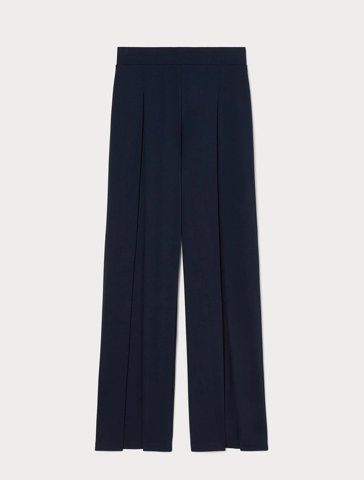PERSONA - PANTALONI AMPI IN JERSEY - BLU MARINO
