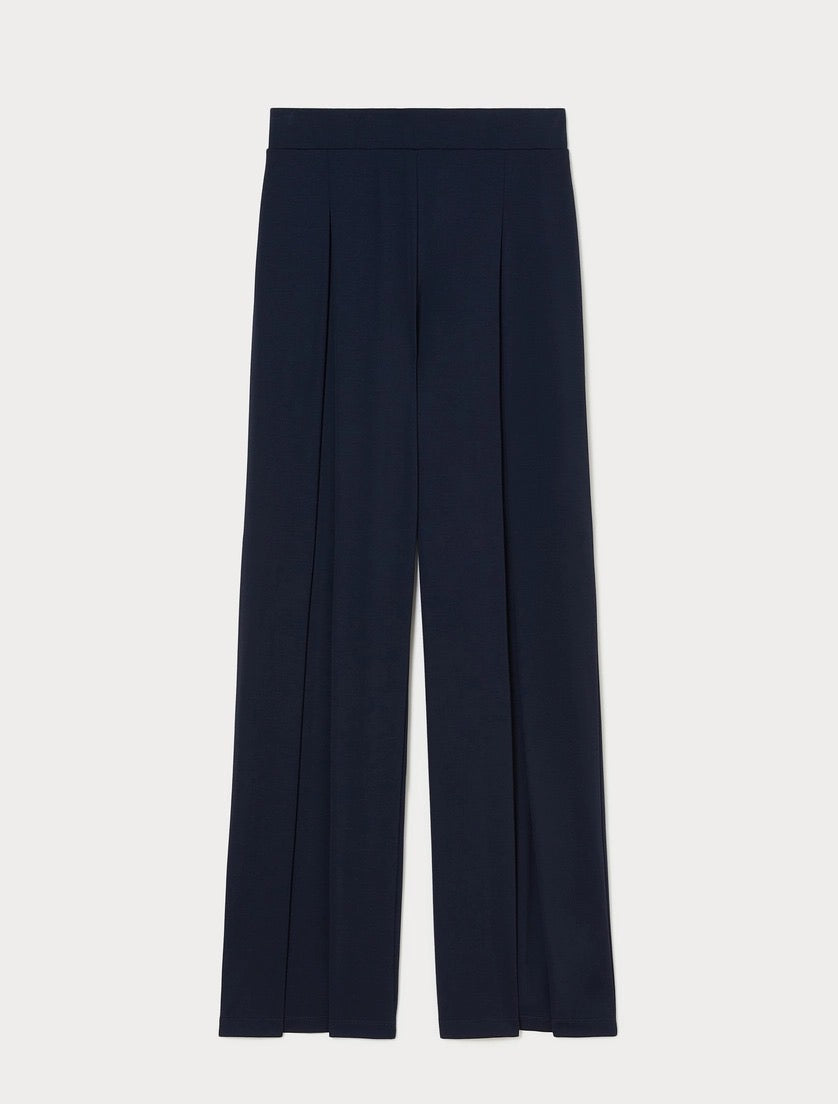 PANTALONI AMPI IN JERSEY - BLU MARINO