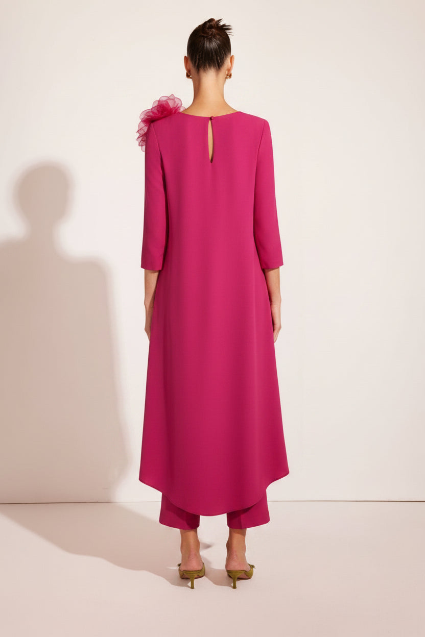 CARLA RUIZ - COMPLETO PANTALONE CON BLUSA A MANICHE TRE QUARTI