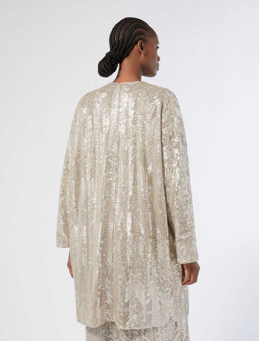 MARINA RINALDI - SPOLVERINO IN PAILLETTES - BEIGE
