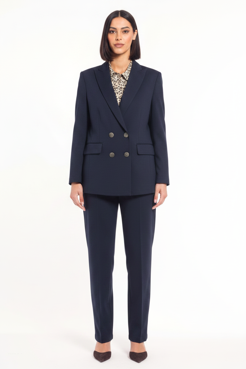 GAIA LIFE - TAILLEUR- BLAZER DOPPIOPETTO E PANTALONI DRITTI- DISPONIBILE BEIGE E BLU