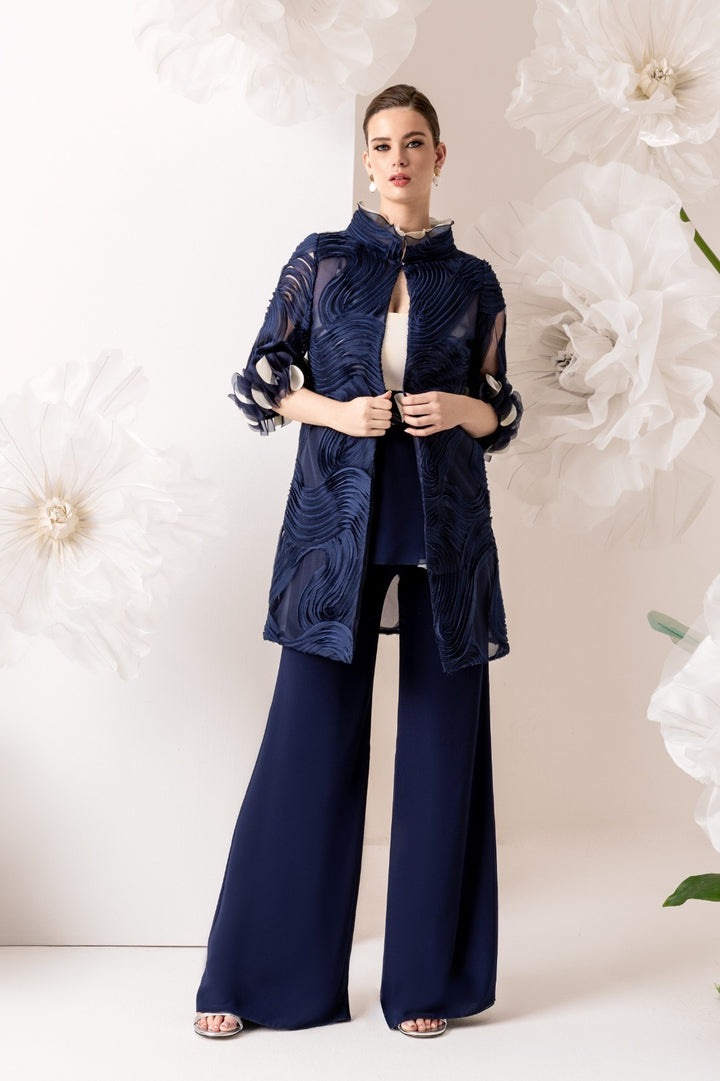 BARTIN MOOD - COMPLETO 3 PEZZI ELEGANTE CON GIACCA RICAMATA