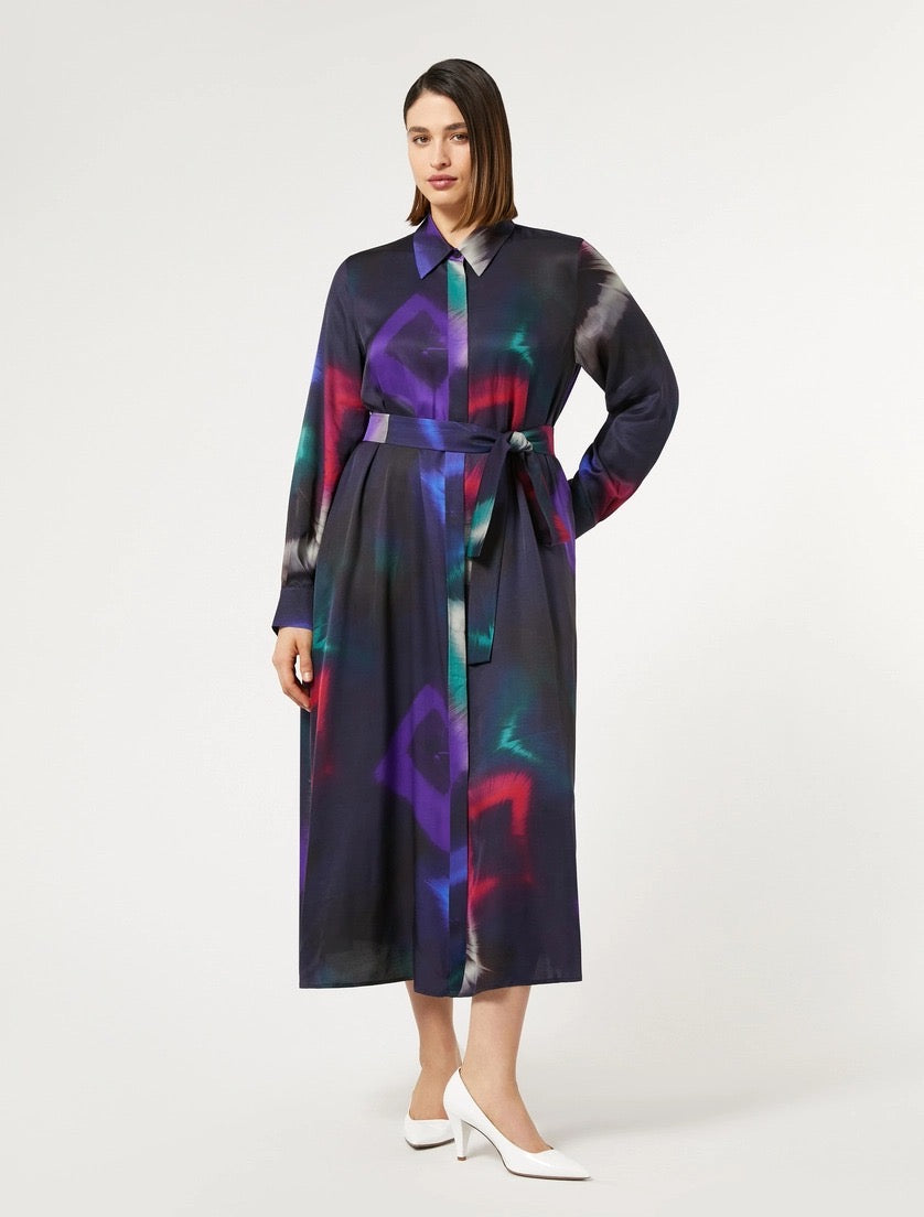 MARINA RINALDI - ABITO MIDI CHEMISIER IN TWILL
