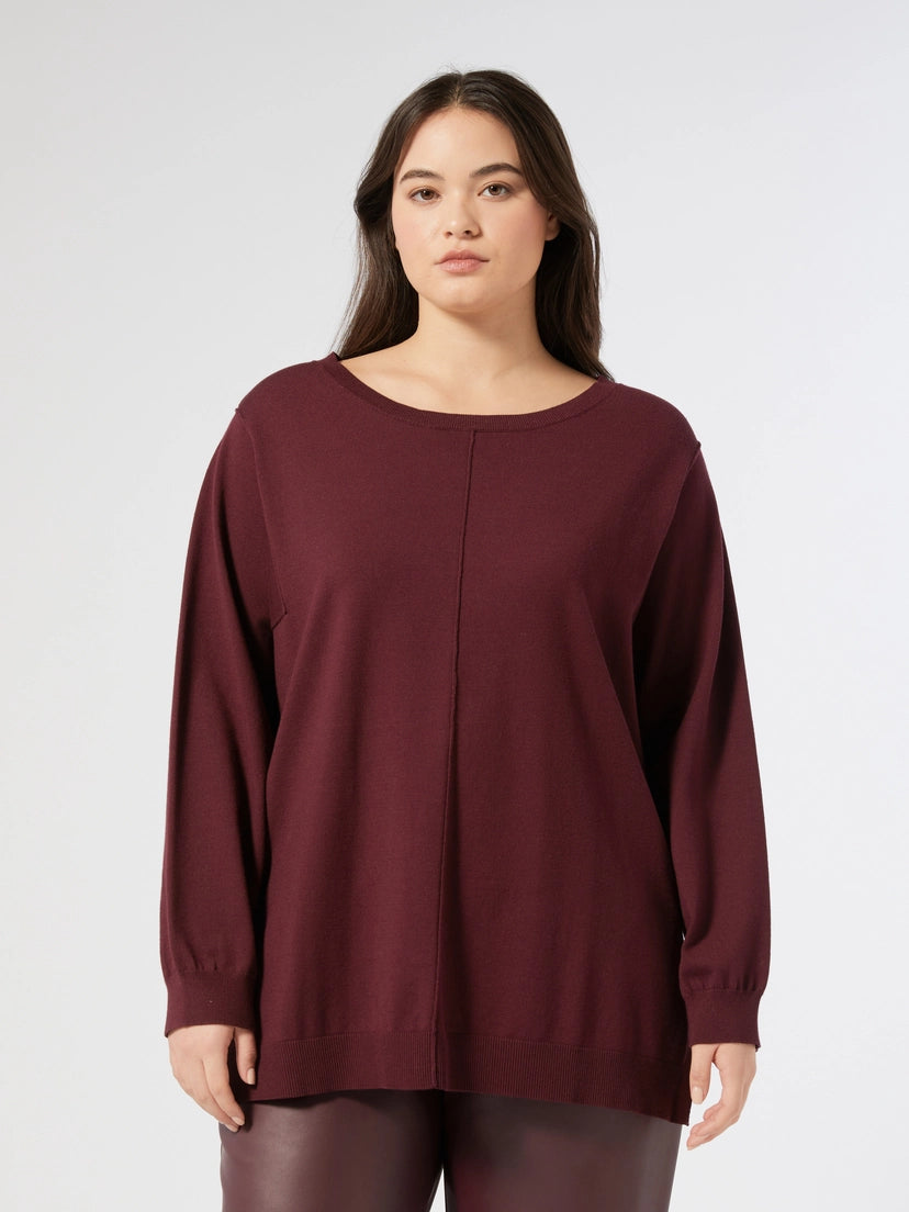 MAGLIA IN VISCOSA - ROSSO MARRONE