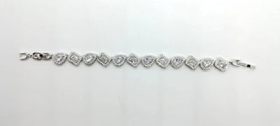 Bracciale di zirconi crystal con rodiatura color argento