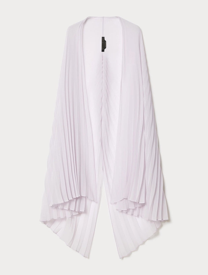 STOLA IN CRÊPE GEORGETTE PLISSÉ - LAVANDA
