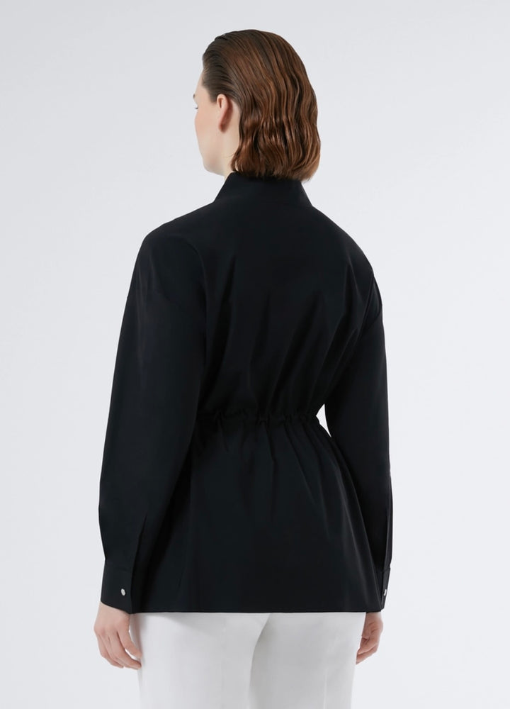 PERSONA - CAMICIA CHIUSURA CON BOTTONI A PRESSIONE MANICHE LUNGHE POLSI CON BOTTONI DETTAGLI CON TERMOSALDATURA COULISSE IN VITA