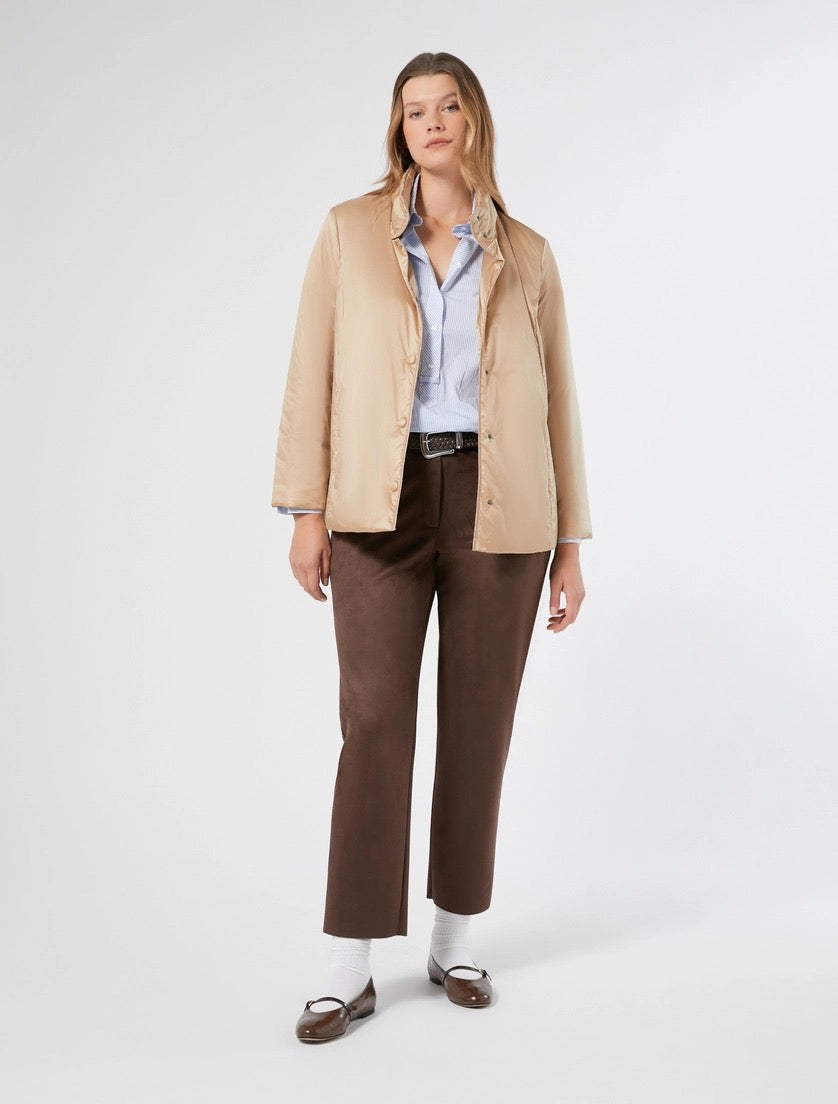 IMBOTTITO IN TELA DI NYLON CANGIANTE - BEIGE