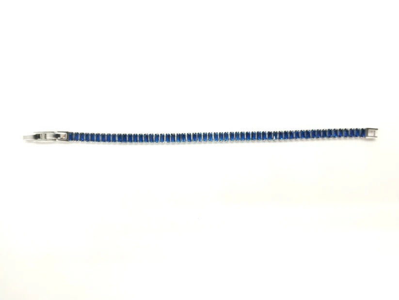 Bracciale di zirconi crystal con rodiatura color oro o blu