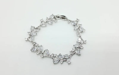 Bracciale di zirconi crystal con rodiatura color argento