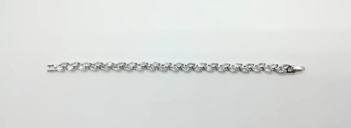 Bracciale di zirconi crystal con rodiatura color argento