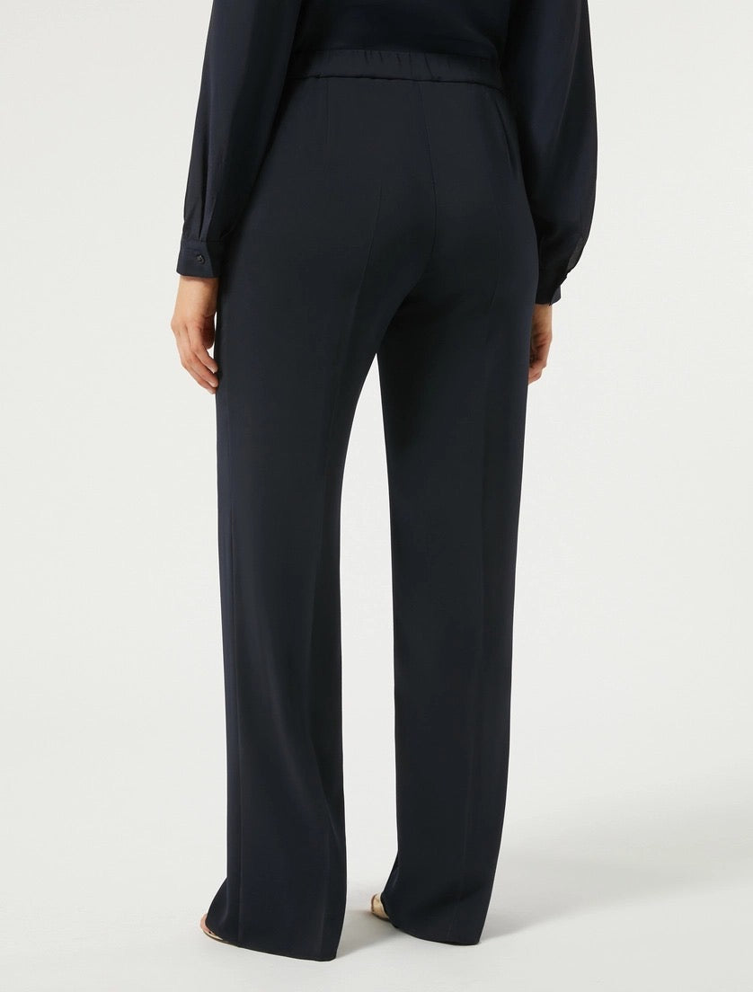 PERSONA - PANTALONI IN CADY STRETCH - BLU NOTTE