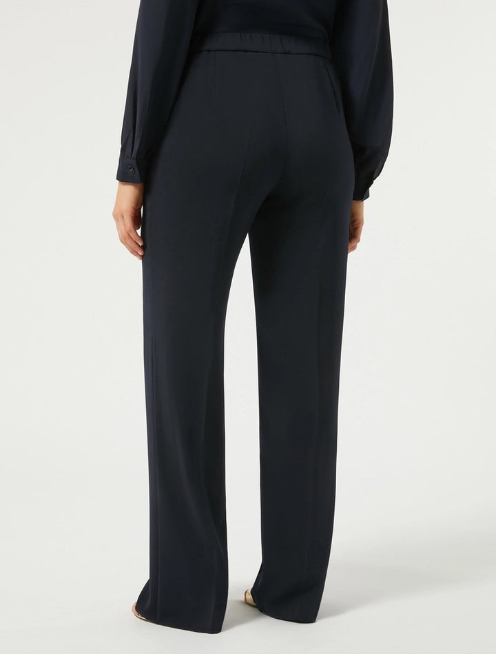 PERSONA - PANTALONI IN CADY STRETCH - BLU NOTTE