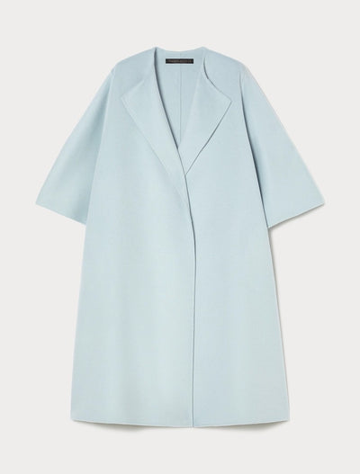 CAPPOTTO IN DOUBLE DI LANA - VERDE PASTELLO