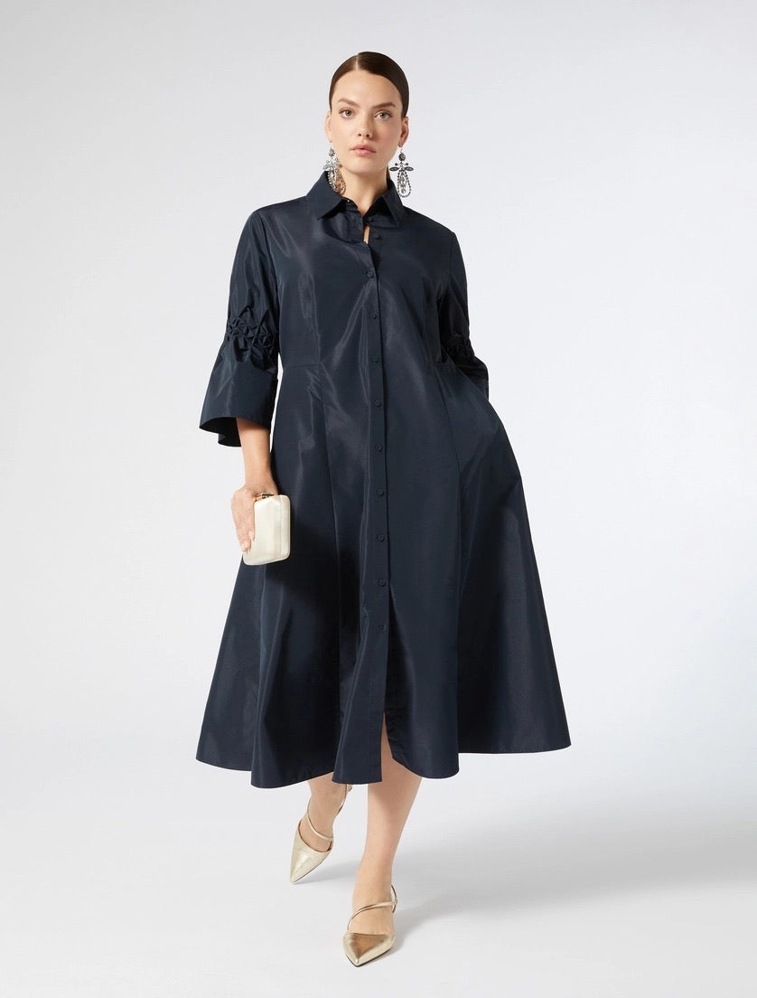 PERSONA - ABITO MIDI IN TAFFETÀ, TESSUTO ELEGANTE E STRUTTURATO