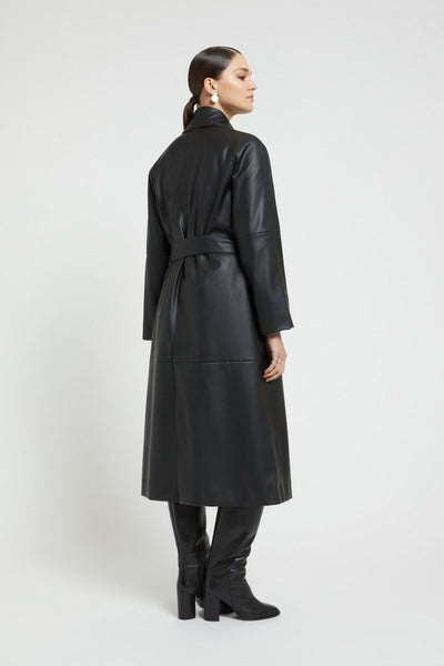 Trench lungo con cintura