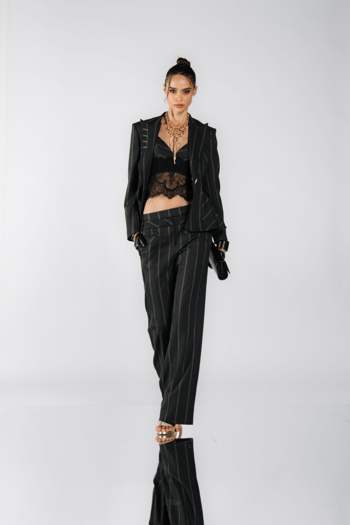 BABYLON - PANTALONI GESSATI SLIM-FIT