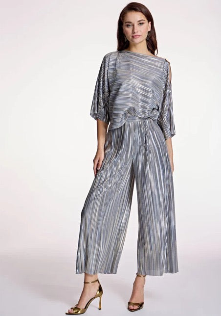 ALBA CONDE - BLUSA IN TESSUTO LAMÉ LEGGERO