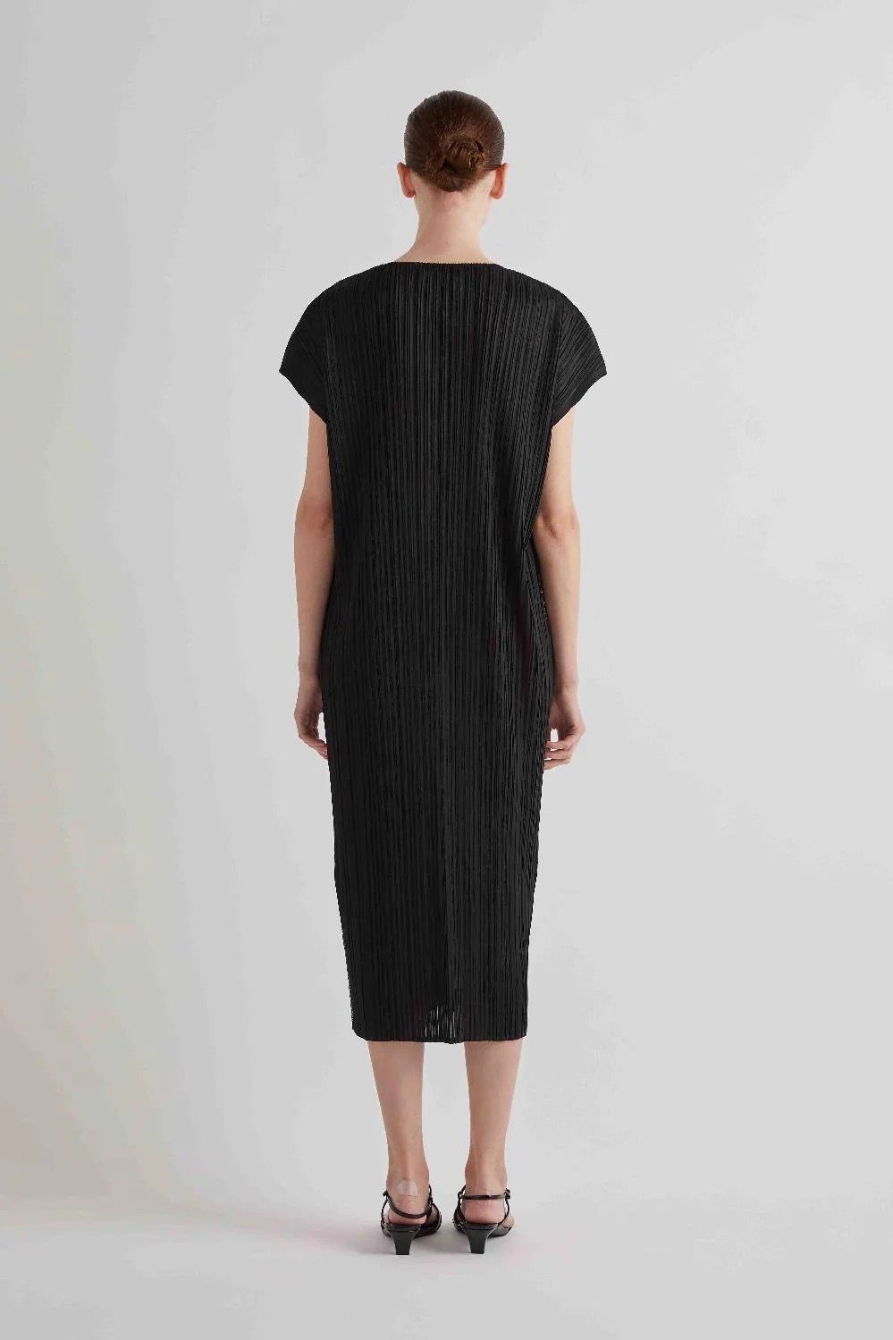 MEIMEI J - ABITO LUNGO PLISSETTATO CON STAMPE LUCIDE 100% POLIESTER