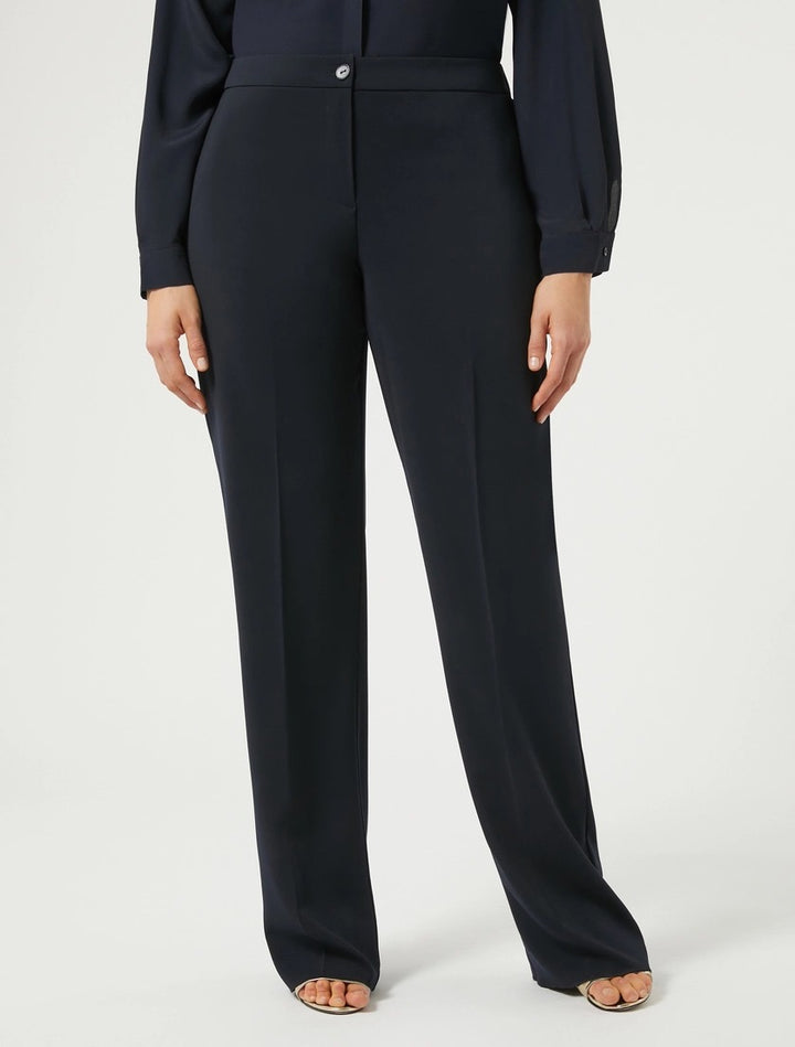PERSONA - PANTALONI IN CADY STRETCH - BLU NOTTE