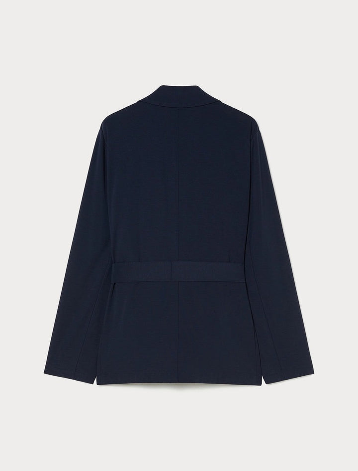 PERSONA - GIACCA BLAZER IN JERSEY PUNTO STOFFA - BLU MARINO