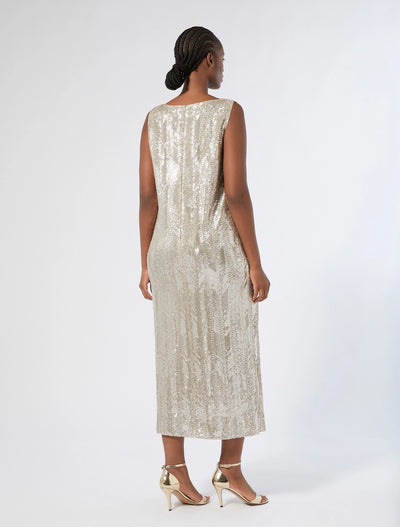 ABITO IN PAILLETTES - BEIGE