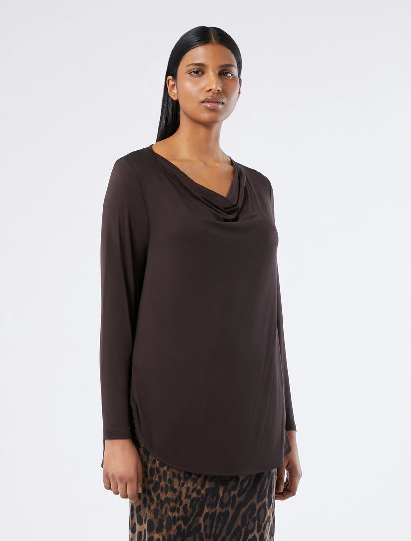 T-SHIRT IN JERSEY - CIOCCOLATO