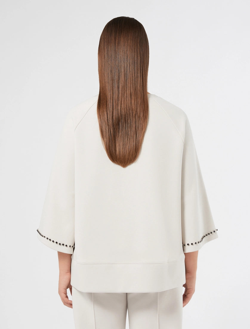 FELPA IN JERSEY - GHIACCIO